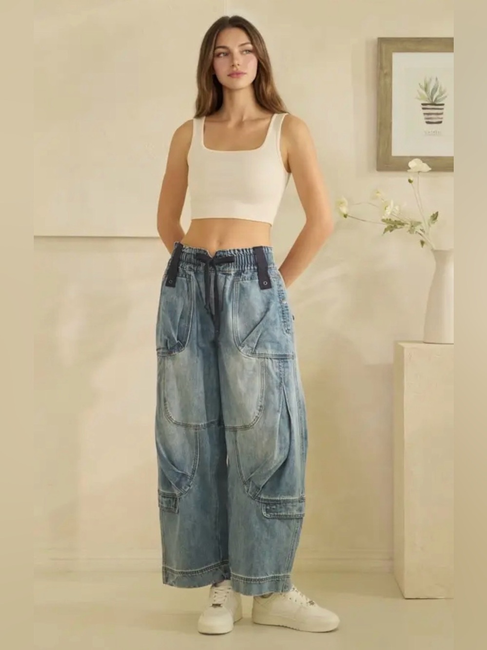 NEW Oli & Hali Detailed Barrel Denim Jeans - Picture 5 of 7